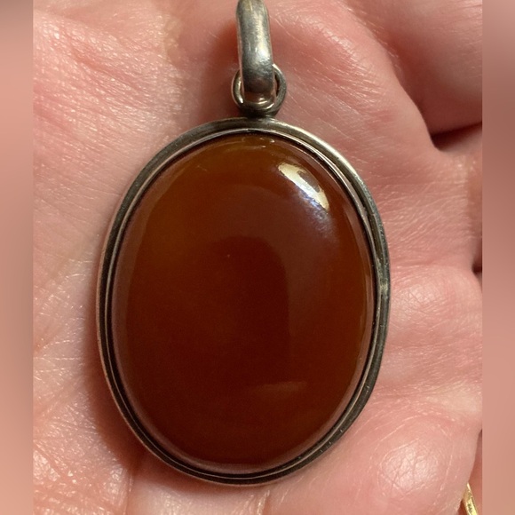 EUC 925 Indian Red Ruby Pendant Size:   2 inches - Picture 2 of 7